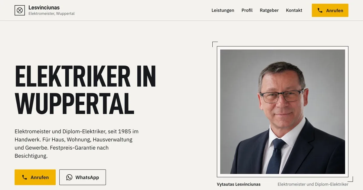 lesvinciunas.de elektriko svetainė Vupertalyje