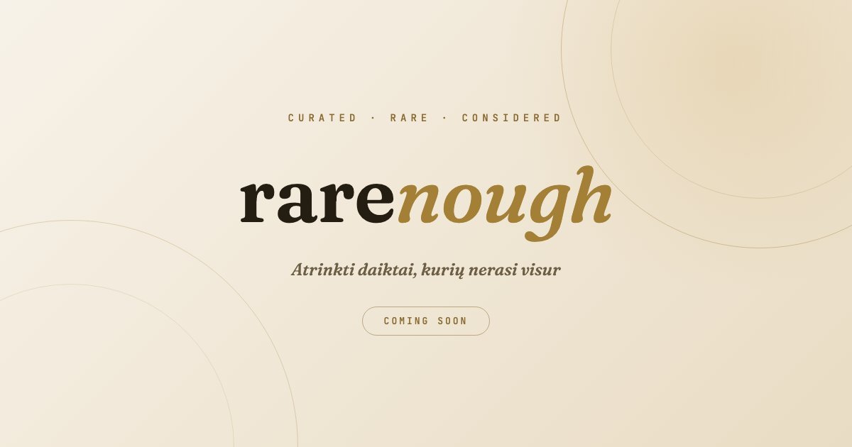 Rarenough: e. komercijos projektas