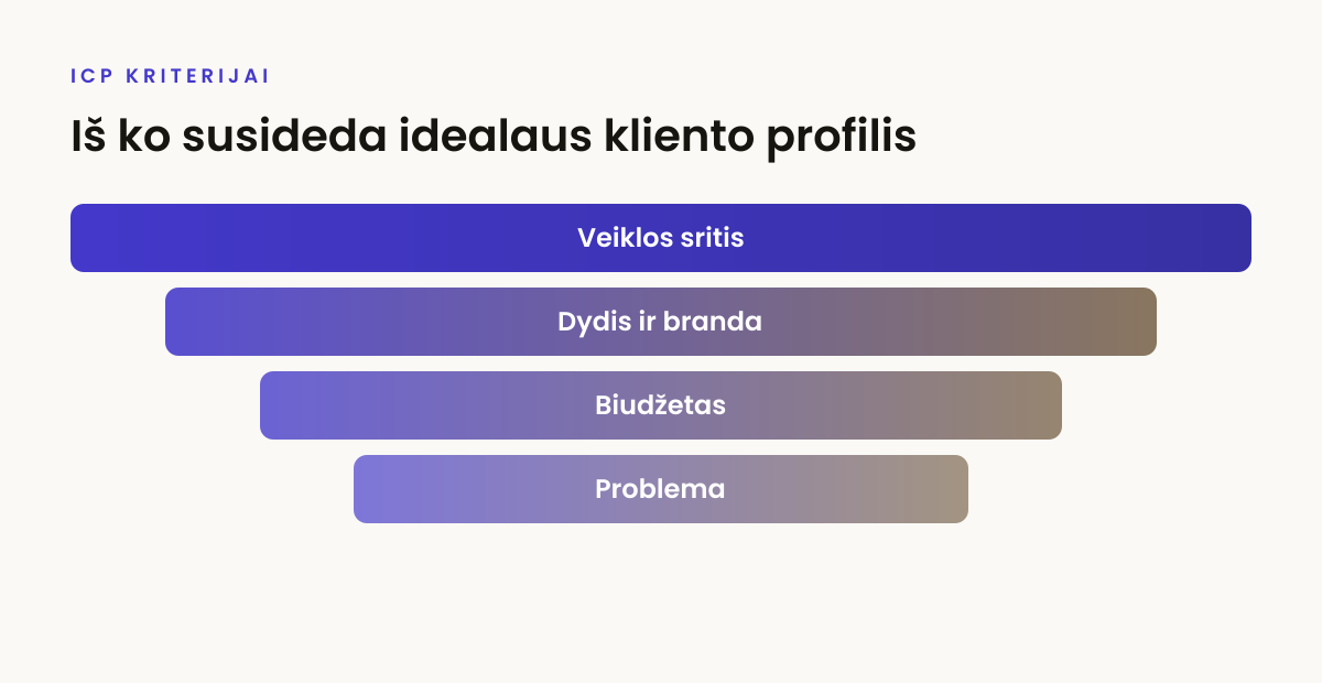 Iš ko susideda idealaus kliento profilis