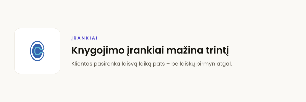 Susitikimų knygojimo įrankiai